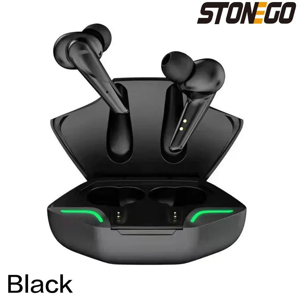 STONEGO TWS Bluetooth 5.0 Sport Earphone Wireless Waterproof Noise Reduction Headphones Games Music Earbuds with Charging Case