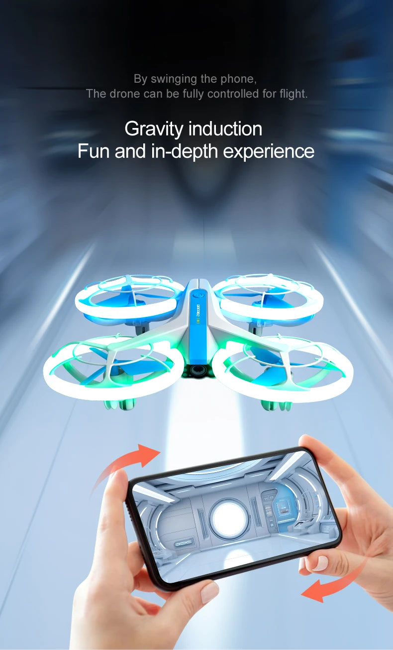 4DRC V33 Drones 8K 4K HD Camera RC Drone with Altitude Hold and Headless Mode RC Quadcopter with LED Light Gift Toy for Kids