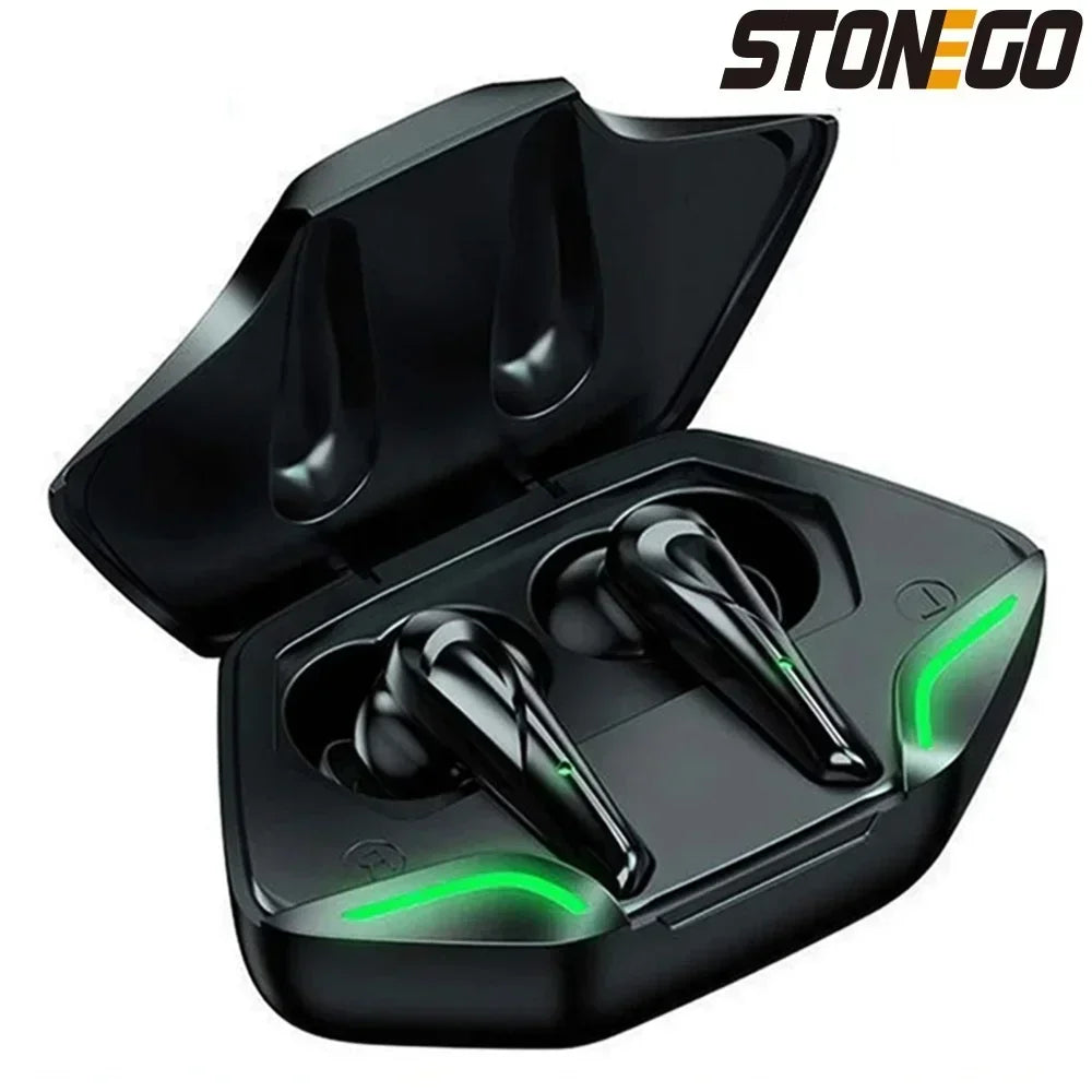 STONEGO TWS Bluetooth 5.0 Sport Earphone Wireless Waterproof Noise Reduction Headphones Games Music Earbuds with Charging Case
