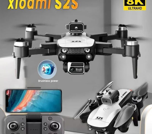 New S2S Mini Drone Profesional 8K HD Camera Fly 25Min Obstacle Avoidance Brushless Foldable Quadcopter Optical For Xiaomi