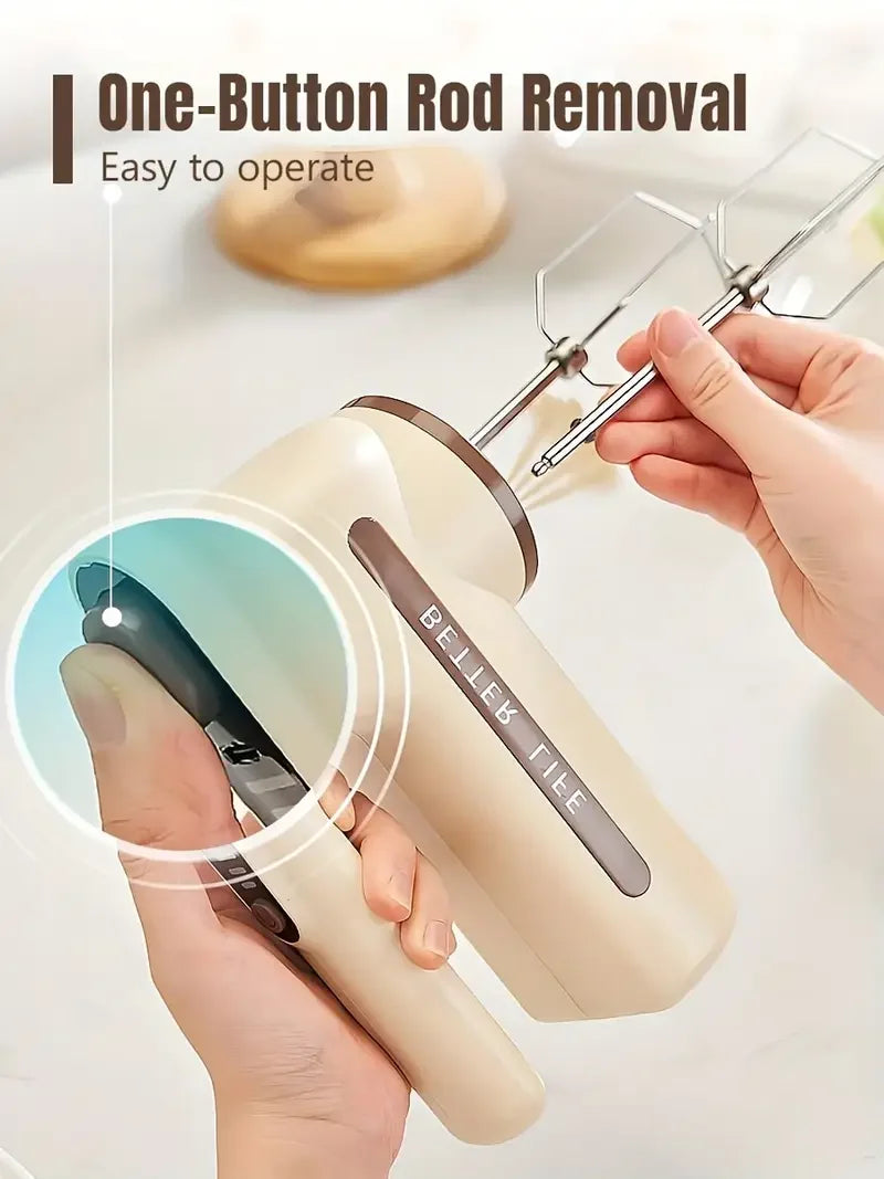 MI Cordless Electric Hand Mixer 5 Speed With Two Detachable Whisks For Kitchen Baking