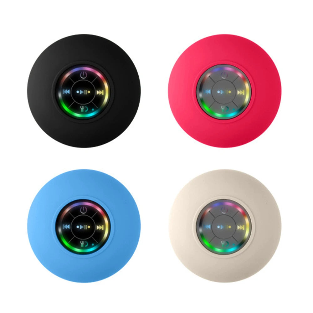 Wireless Bluetooth Speaker Bathroom IPX4 Waterproof Portable Speaker with Powerful Suction Cup Outdoor Sports Stereo Speaker