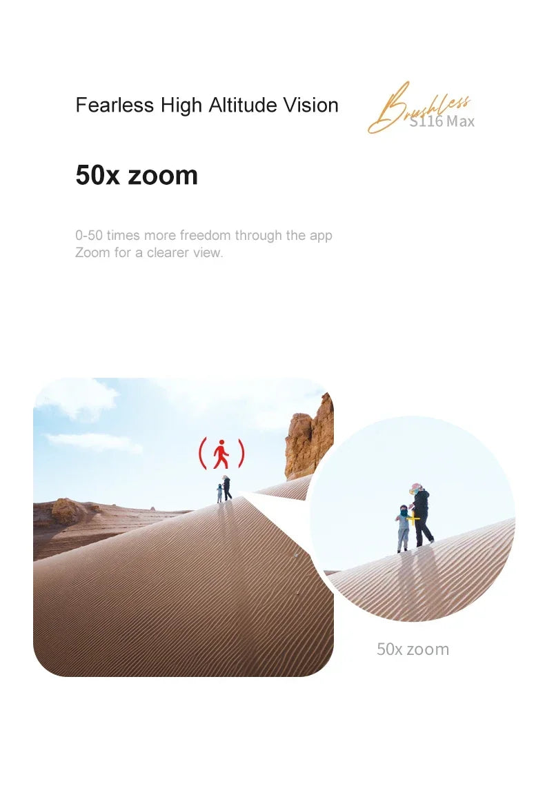 S116 MAX Drone Professional with 3 Batteries 8K Dual Camera Optical Flow Brushless 360° Obstacle Avoidance WIFI FPV RC Dron Toys