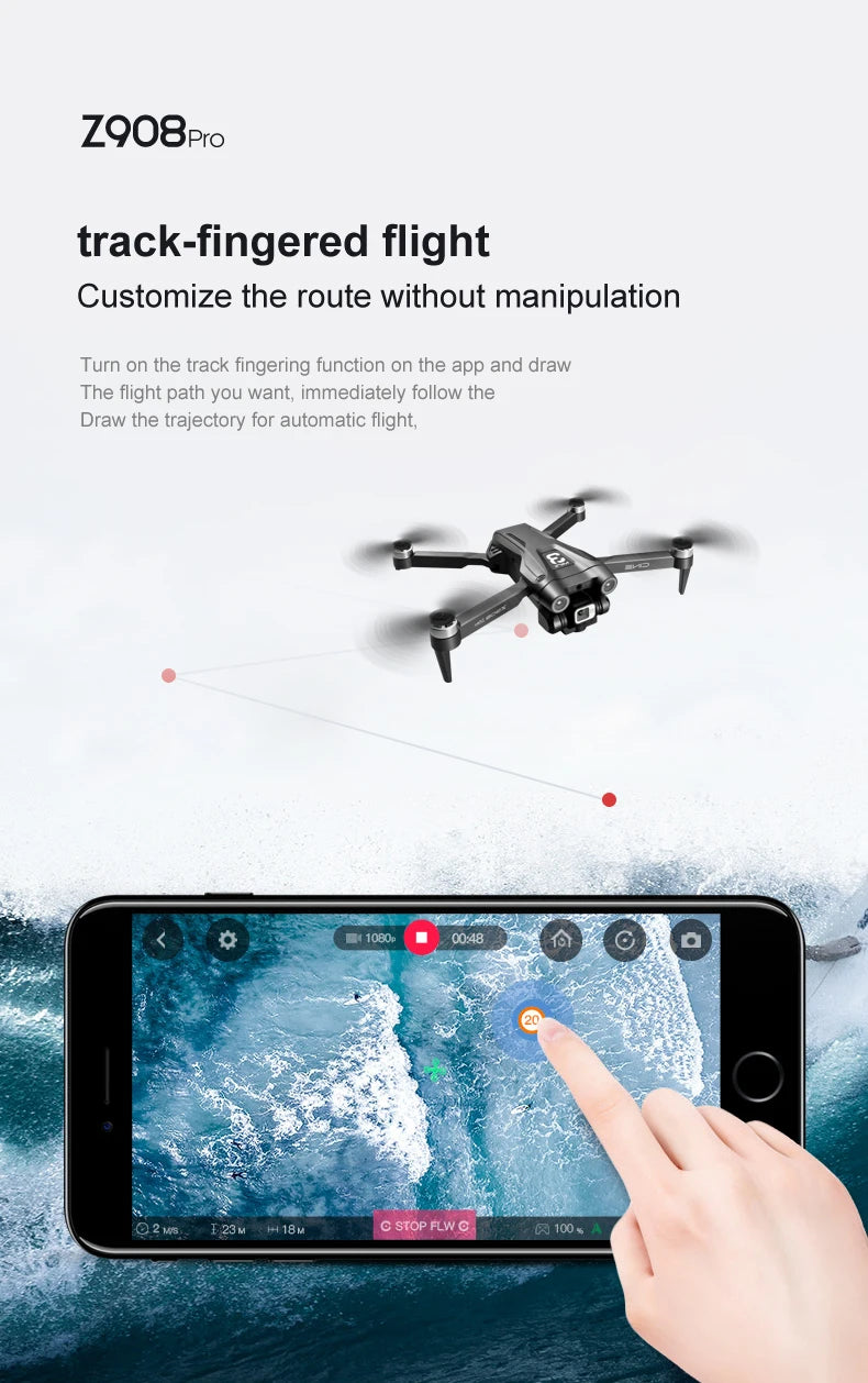 For Xiaomi Z908 Pro /MAX Drone 8K Professional Dual Camera GPS Avoidance Quadcopter Optical Flow Localization 3-side avoidance