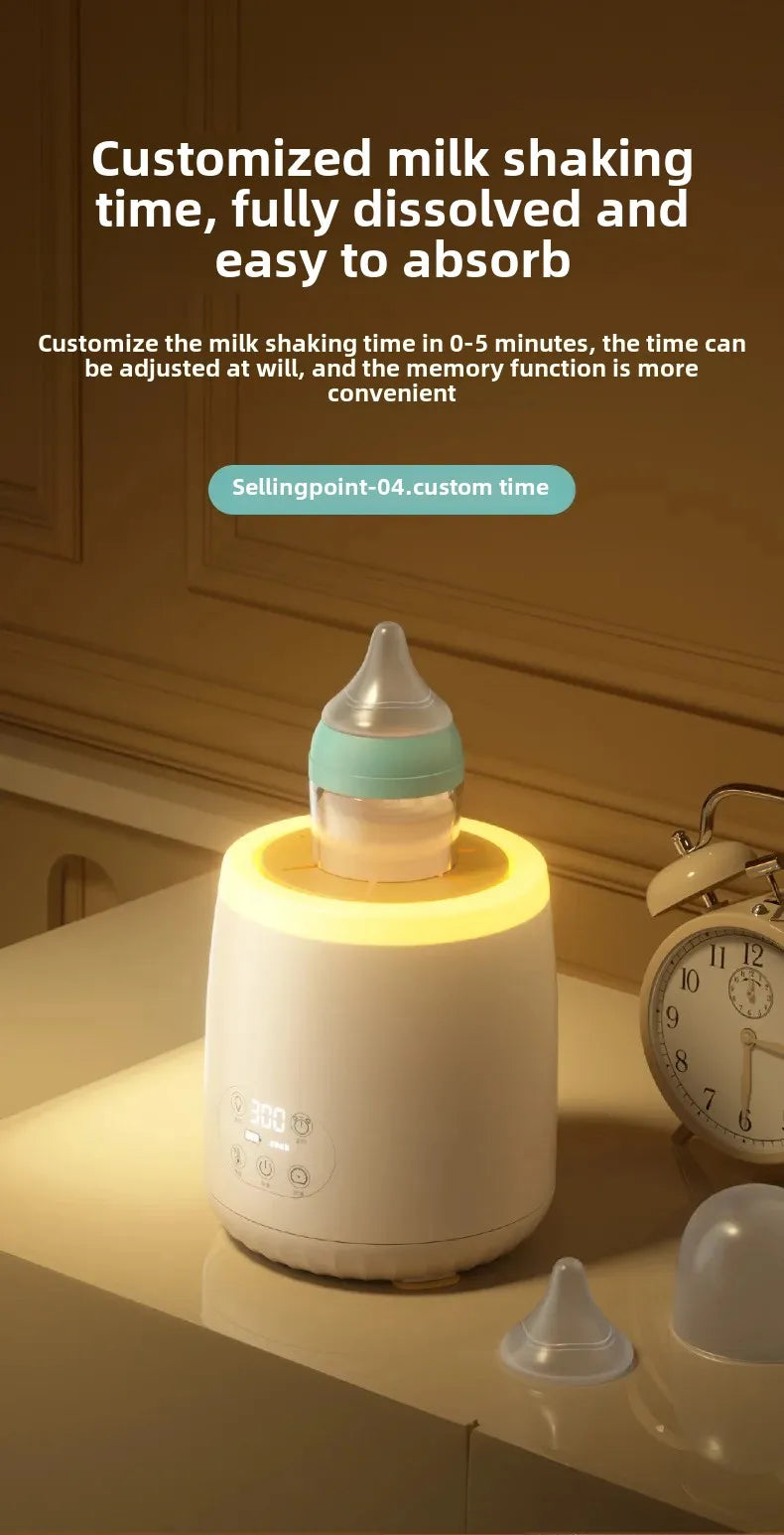 Baby Smart Electric Milk Shaker Automatic Temperature Control Milk Frother Integrated Heated Milk Stirrer Home Appliance