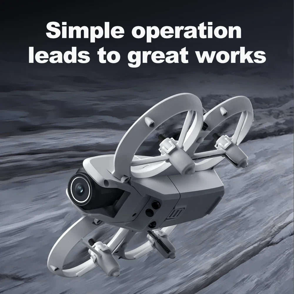V66 Mini Drone 8K HD Camera Drones WiFi Obstacle Avoidance Foldable Quadcopter RC Helicopter Small Dron Toys for Kids Gift