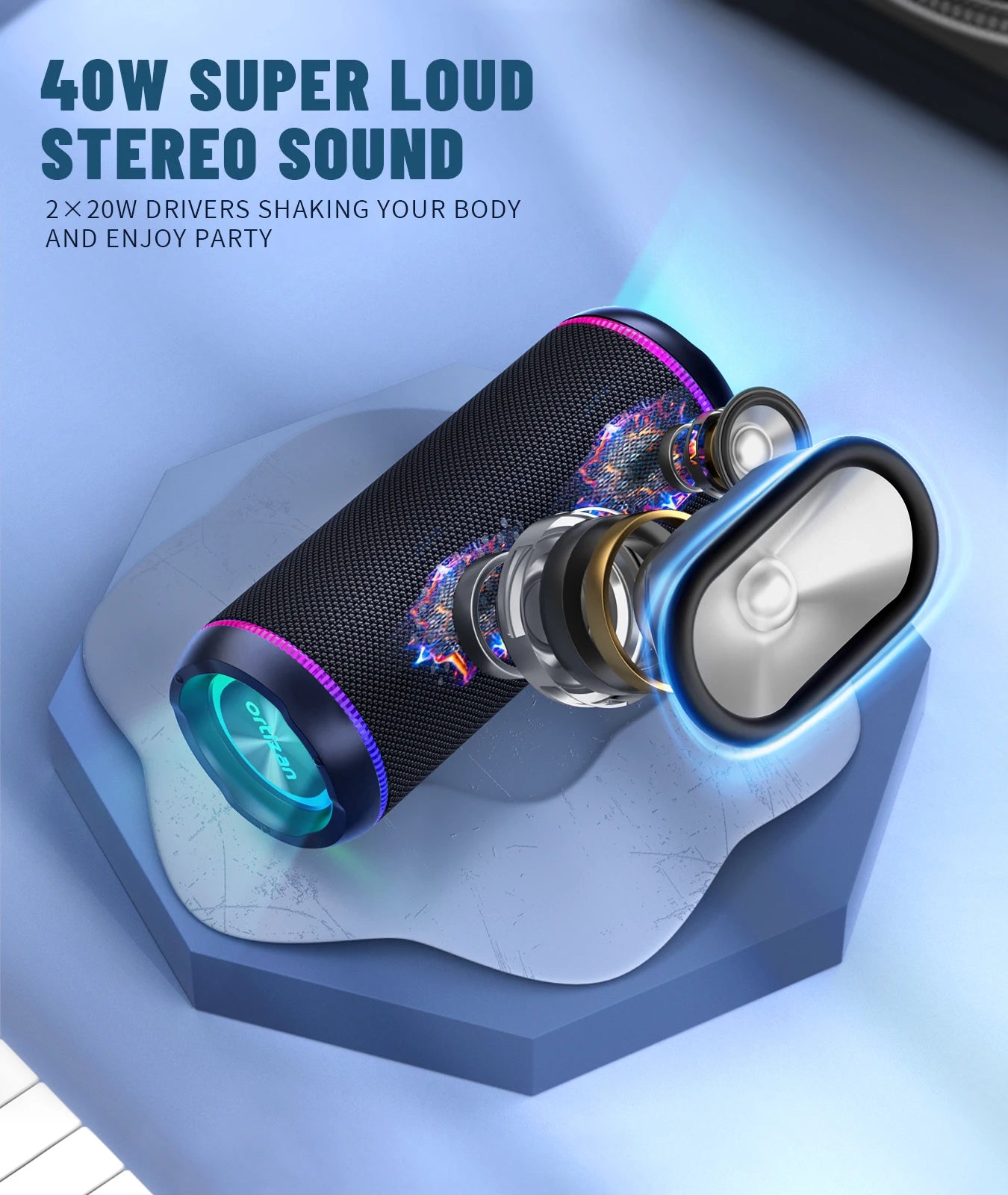 Ortizan X30 Portable Bluetooth Speaker 40W