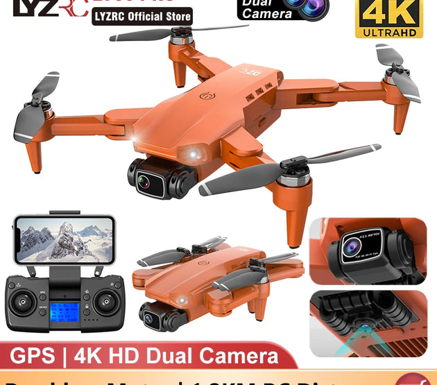 LYZRC L900 PRO GPS Drone 4K Professional HD Dual Camera 5G WIFI Brushless Motor FPV Quadcopter Foldable Aerial Photography Drone