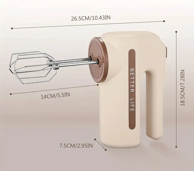 MI Cordless Electric Hand Mixer 5 Speed With Two Detachable Whisks For Kitchen Baking