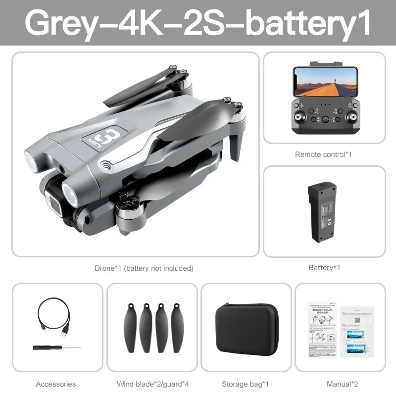 For Xiaomi Z908 Pro /MAX Drone 8K Professional Dual Camera GPS Avoidance Quadcopter Optical Flow Localization 3-side avoidance