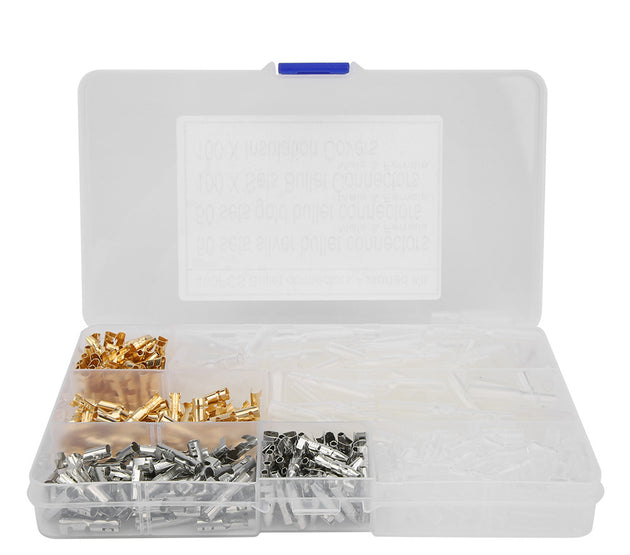 400PCS 4.0mm Male Female Bullet Connectors Cold pressed Car Electrical Connector Insulation Covers Kit